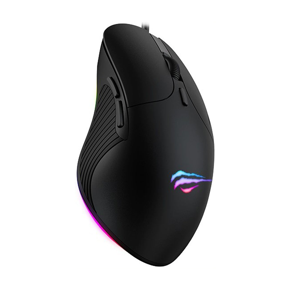 Геймърска мишка с кабел USB HAVIT MS1020WB, RGB, 2400DPI, Черна
