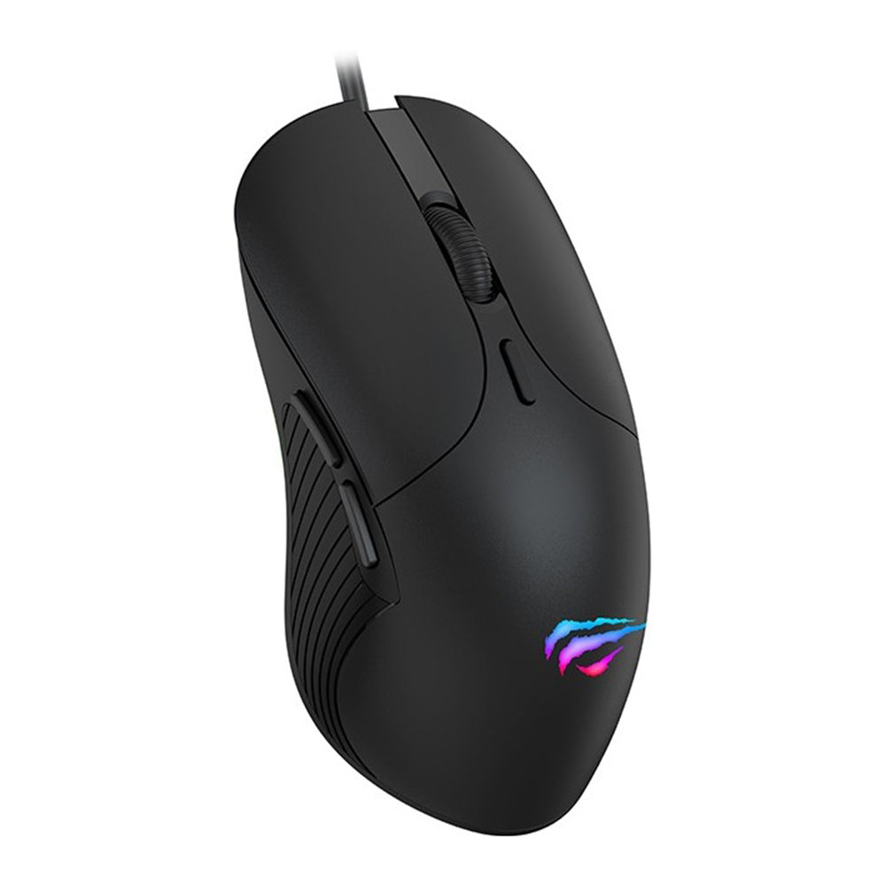 Геймърска мишка с кабел USB HAVIT MS1020WB, RGB, 2400DPI, Черна