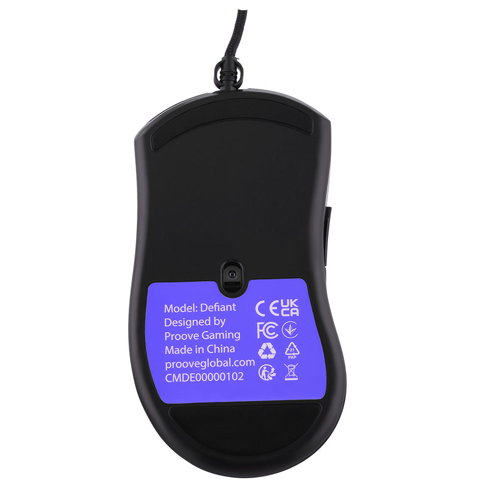 Геймърска мишка с кабел USB Proove Defiant, RGB, 7200DPI, Черна CMDE00000102