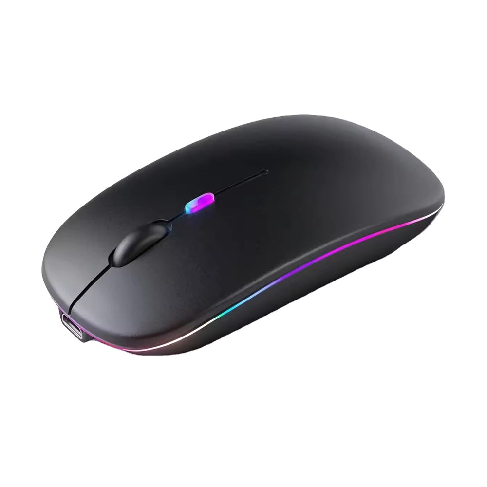 Techsuit M1 Wireless Mouse, RGB, 1600DPI, BT / Wi-Fi, Black