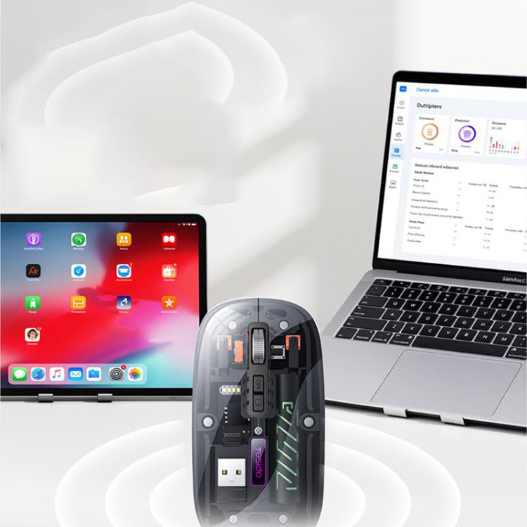 Безжична мишка Yesido KB29, 800DPI - 1600DPI, BT / Wi-Fi, Черна
