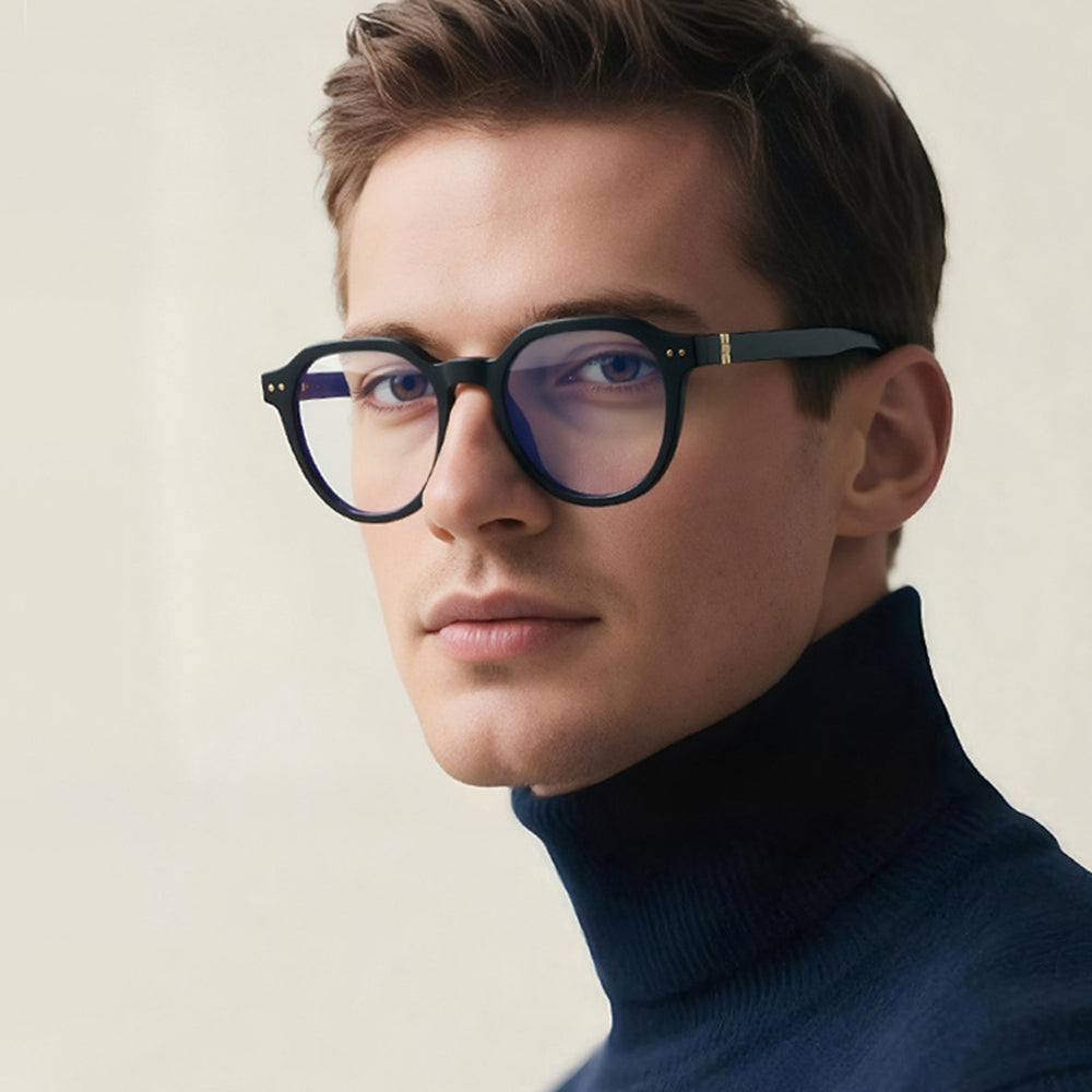 Techsuit 2228 Men's Computer Glasses, Anti-Blue Light, Light Brown