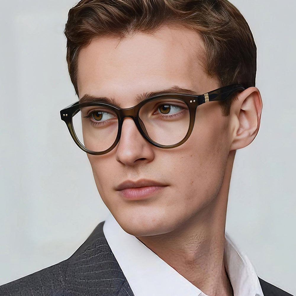 Computer Glasses for Men Techsuit 2231, Anti-Blue Light, Green