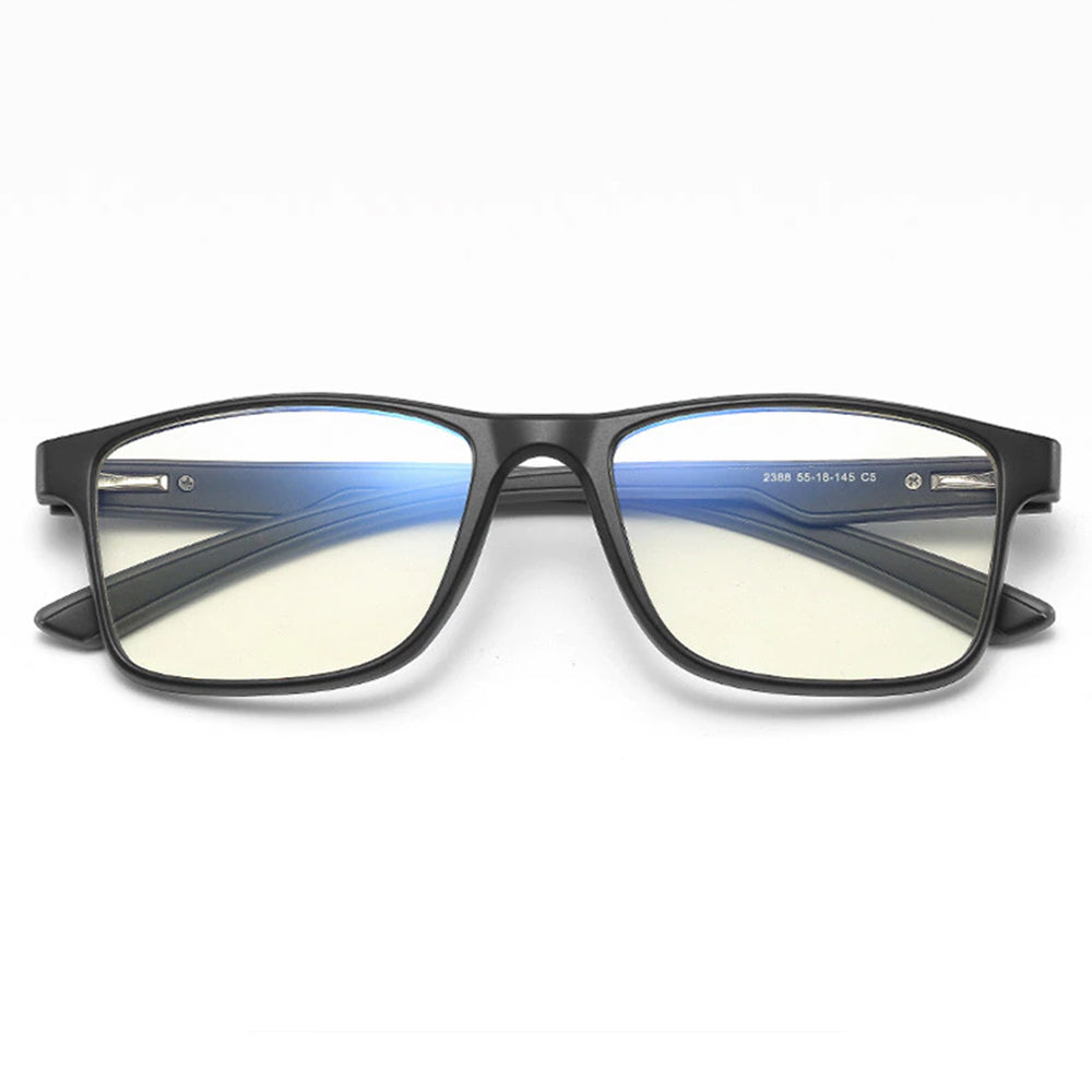 Men's Techsuit F2388 Computer Glasses, Anti-Blue Light, Black Gray