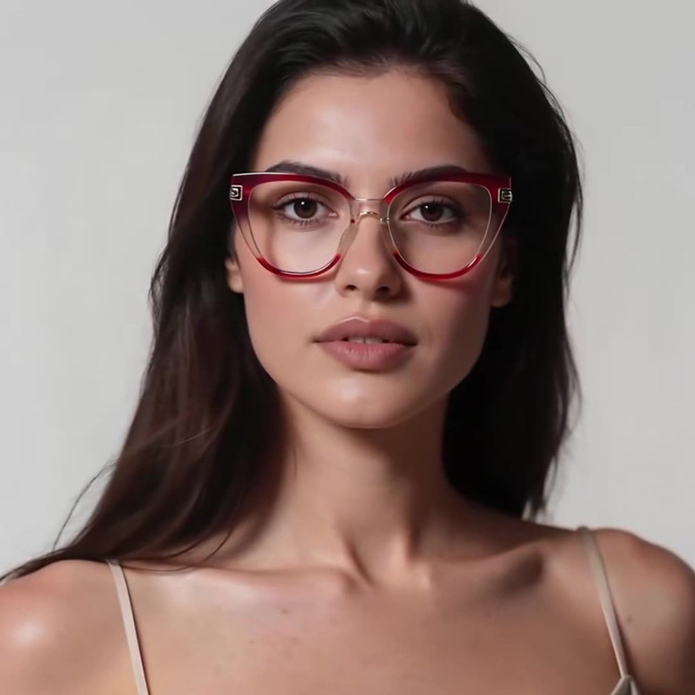 Очила за компютър за дами Techsuit 2259, против синя светлина, червени