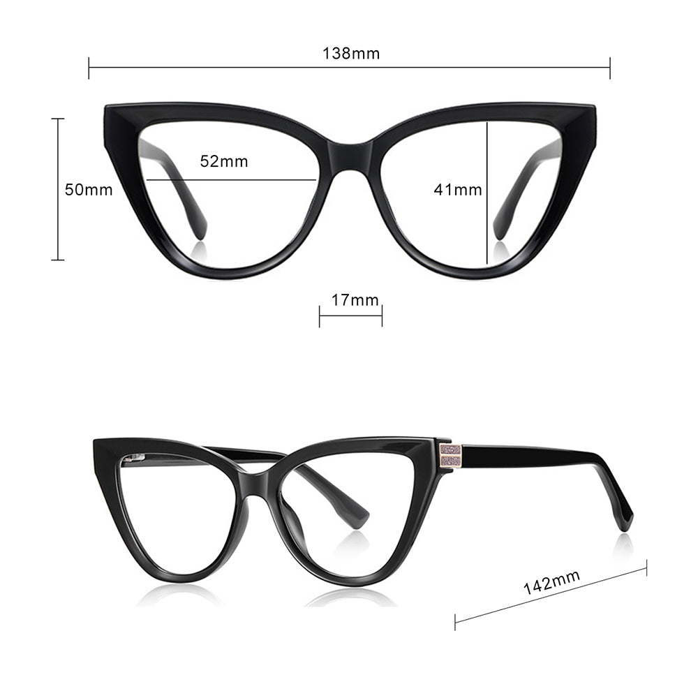 Techsuit 2279 Women's Computer Glasses, Anti-Blue Light, Brown