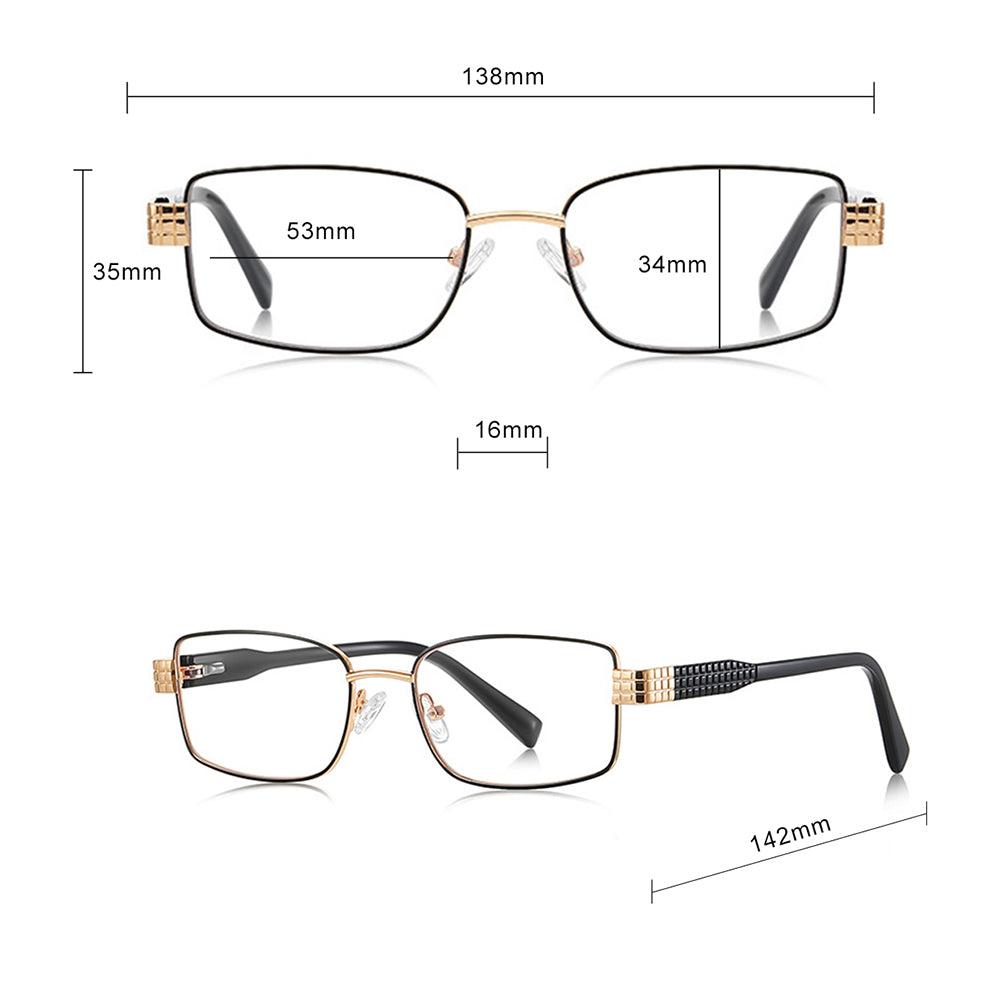 Techsuit 3163 Women's Computer Glasses, Anti-Blue Light, Black
