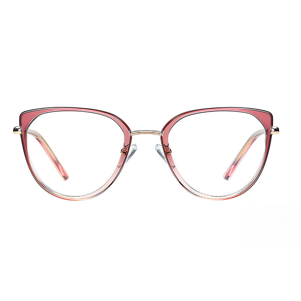 Techsuit 82290 Women's Computer Glasses, Anti-Blue Light, Pink Gold