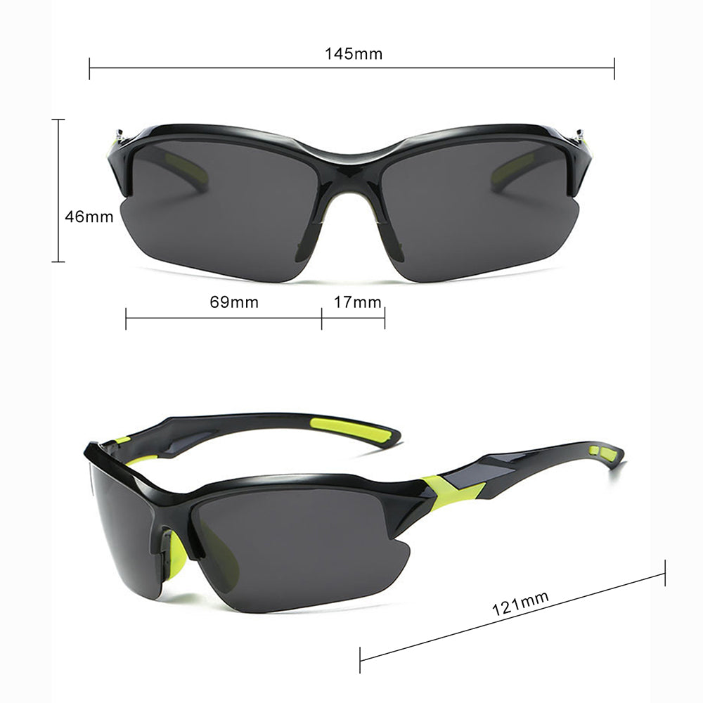Унисекс очила за колоездене Techsuit 9301, UV защита, черни