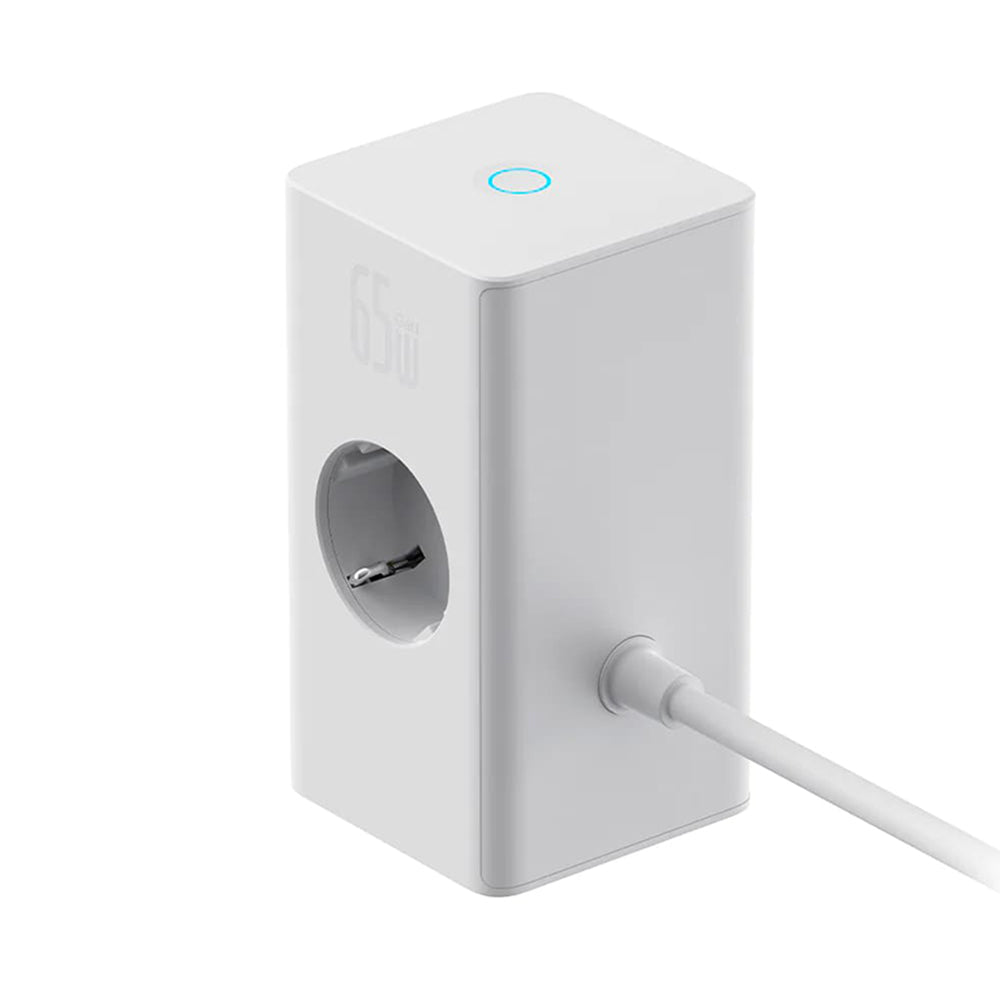 Удължител Baseus PowerCombo, 1 x Schuko, Бял PSLR000602