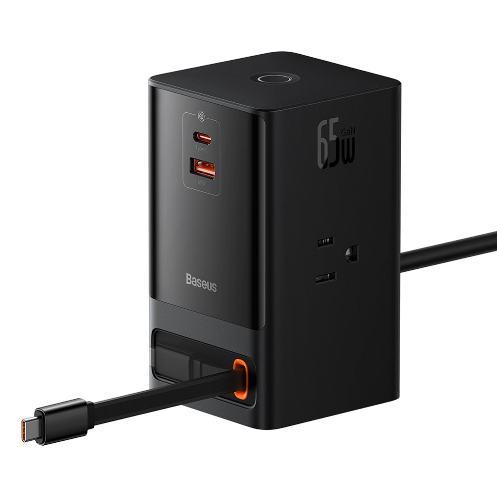 Удължител Baseus PowerCombo US, 3 x Контакти, Черен PSLR000101