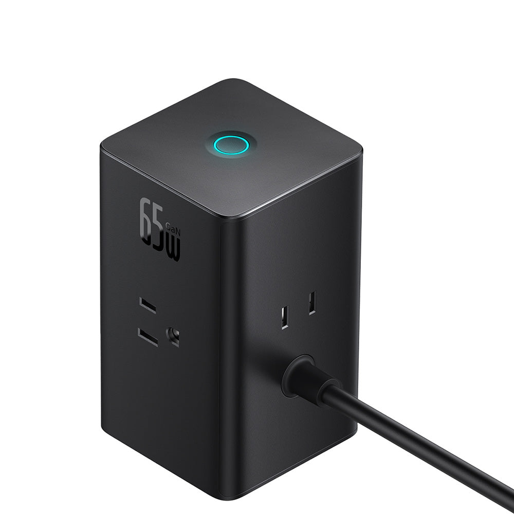 Удължител Baseus PowerCombo US, 3 x Контакти, Черен PSLR000101
