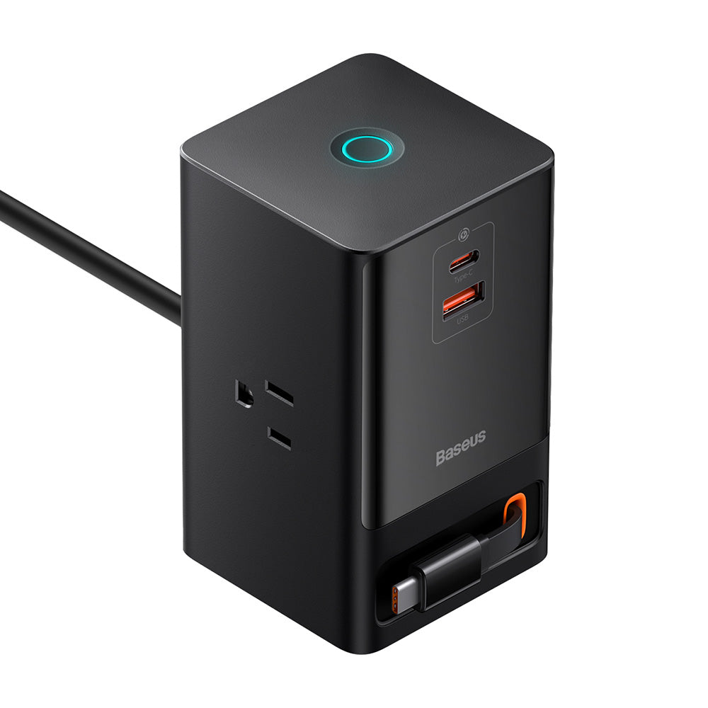 Удължител Baseus PowerCombo US, 3 x Контакти, Черен PSLR000101
