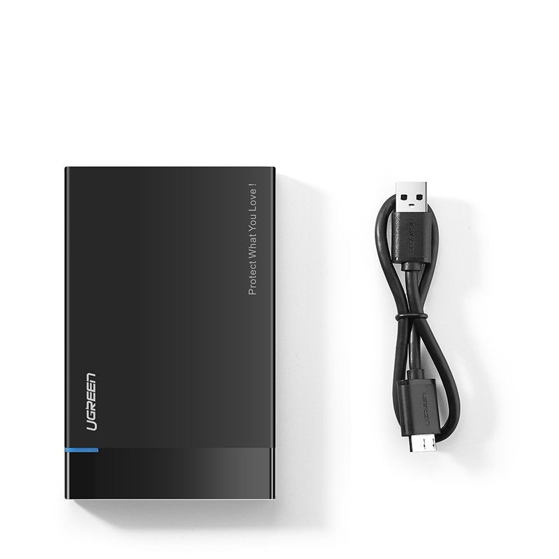Rack UGREEN US221 за HDD / SSD SATA 2.5inch, USB 3.2, Черен