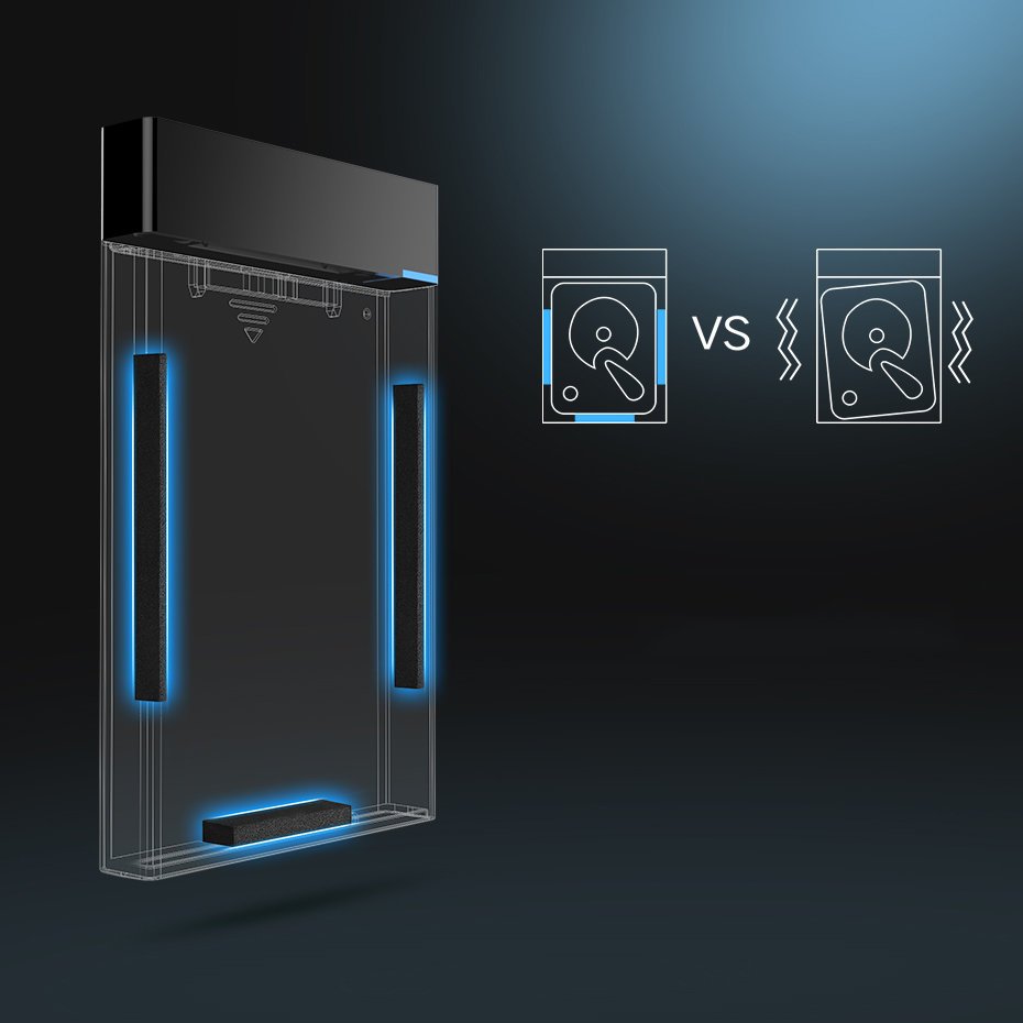 Rack UGREEN US221 за HDD / SSD SATA 2.5inch, USB 3.2, Черен