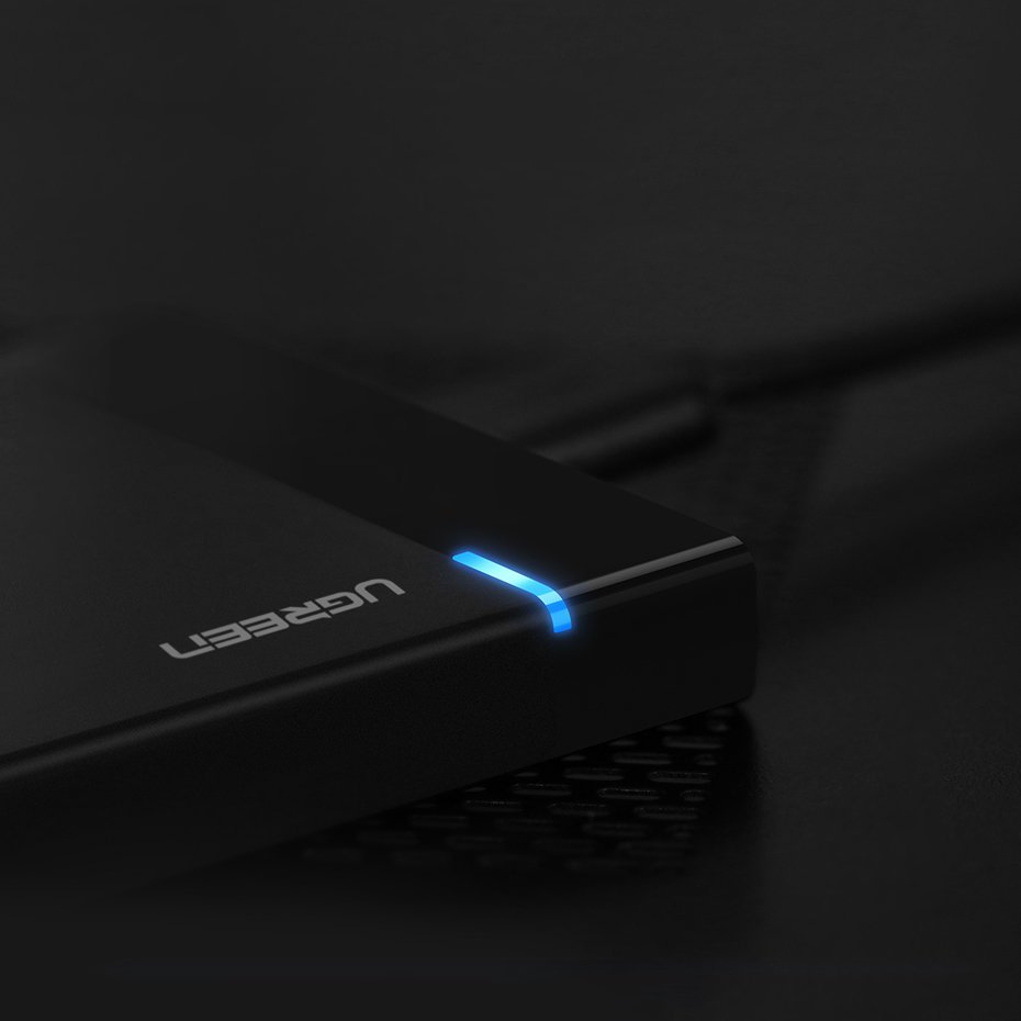 Rack UGREEN US221 за HDD / SSD SATA 2.5inch, USB 3.2, Черен