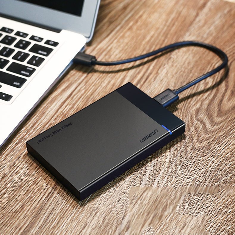 Rack UGREEN US221 за HDD / SSD SATA 2.5inch, USB 3.2, Черен
