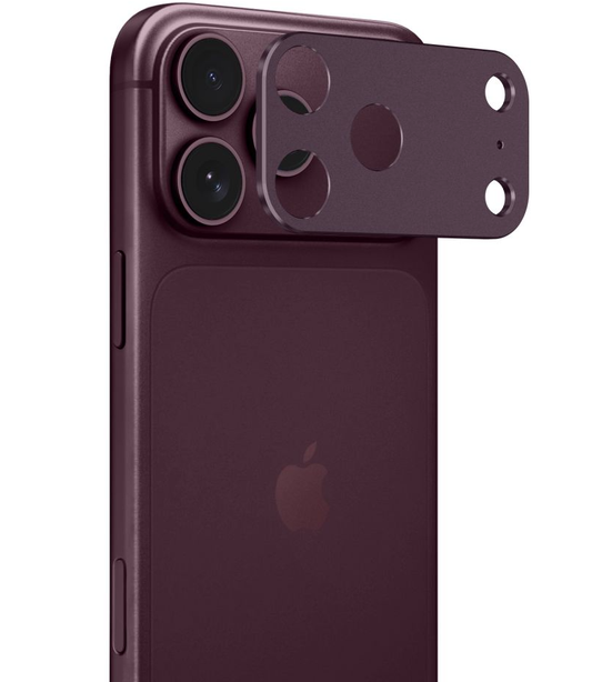 Защитна рамка за задната камера Tech-Protect Camalloy Fit+ за Apple iPhone 18 Pro, алуминий, бордо