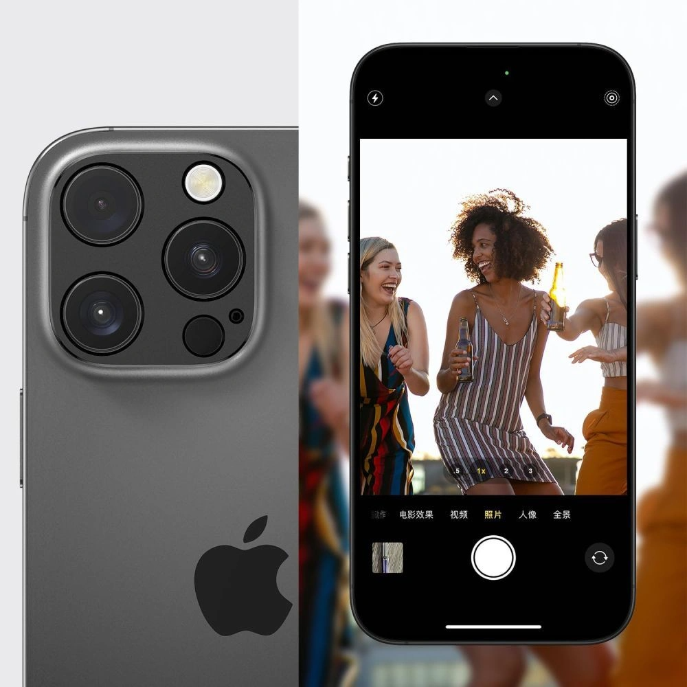 Рамка за защита на задната камера Tech-Protect Camalloy Fit+ за Apple iPhone 17 Pro, Алуминий, Тъмносиня