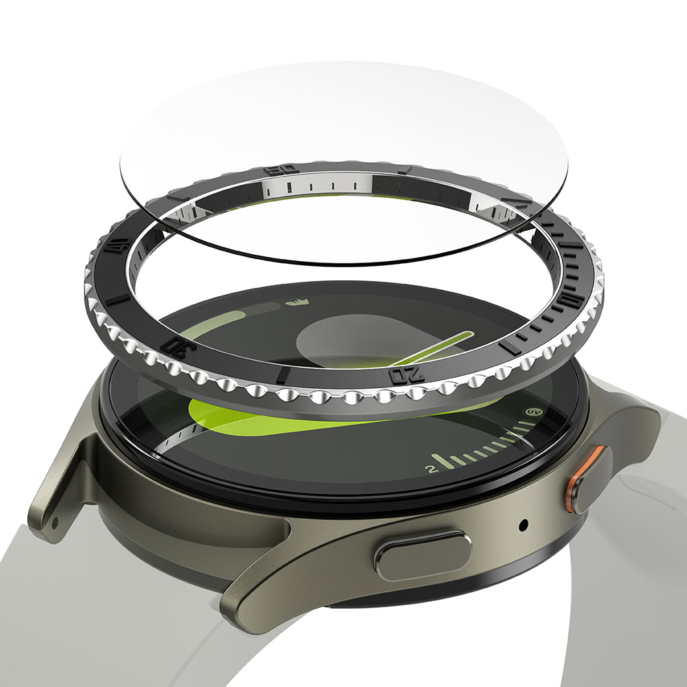 Рамка за защита Ringke Premium Styling за Samsung Galaxy Watch7 40mm, Модел 3, Черна