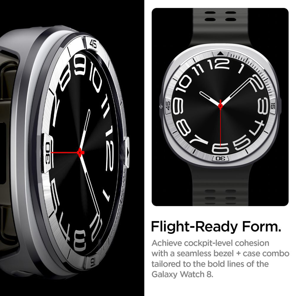 Рамка за защита Spigen Tune Pro Pilot за Samsung Galaxy Watch8 44mm, Сребриста