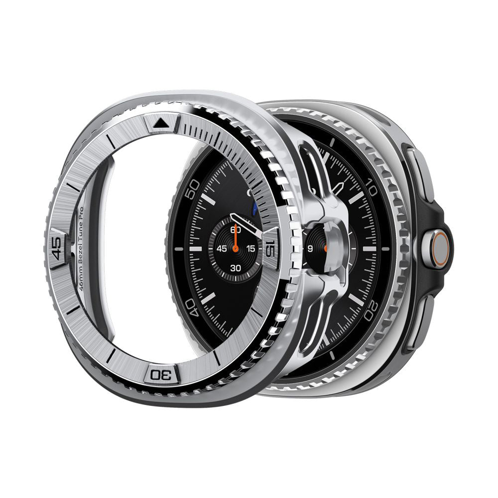 Рамка за защита Spigen Tune Pro Pilot за Samsung Galaxy Watch8 Classic, Сребриста ACS10017