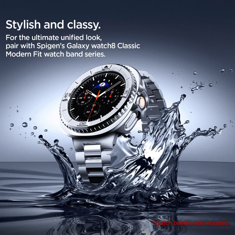 Рамка за защита Spigen Tune Pro Pilot за Samsung Galaxy Watch8 Classic, Сребриста ACS10017
