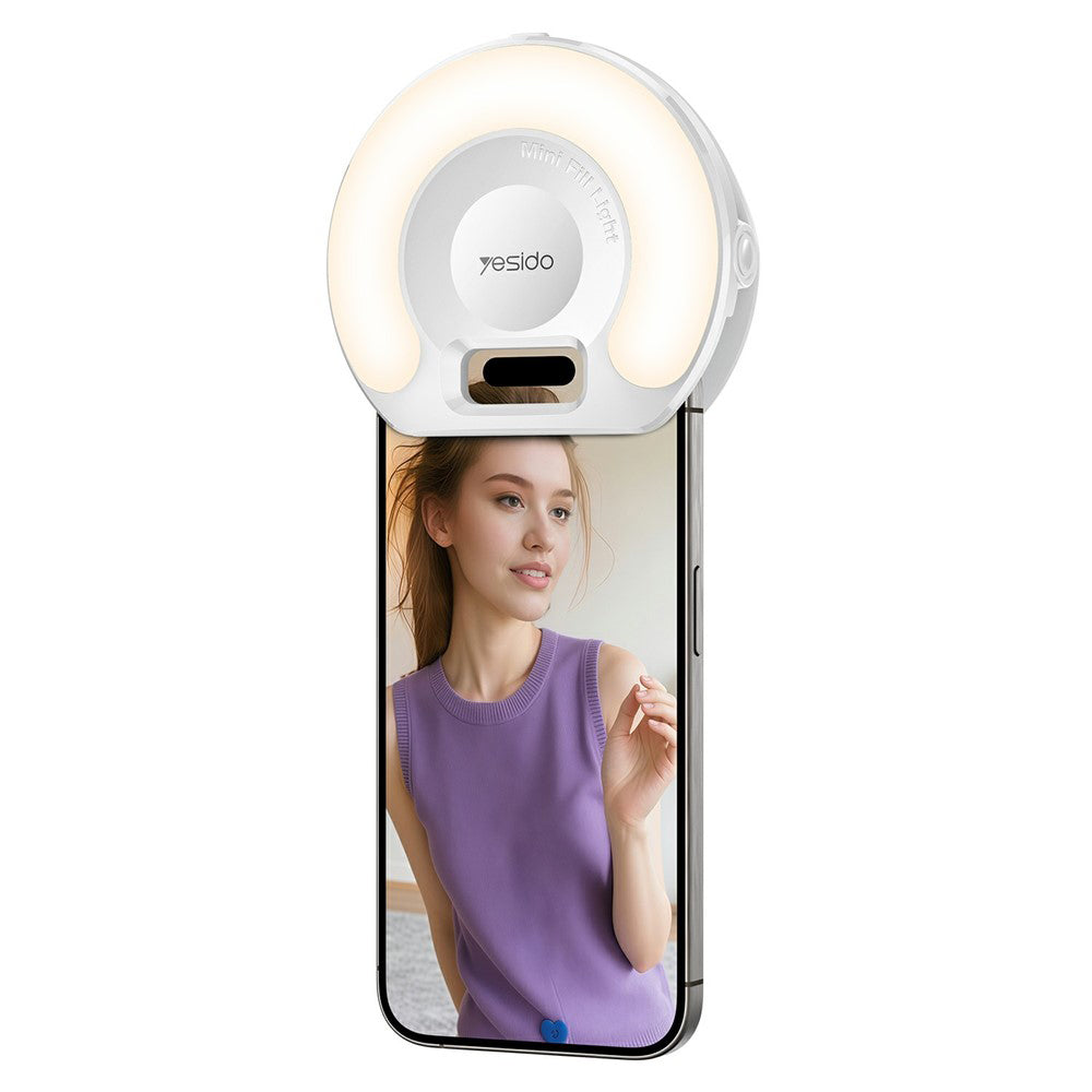 Selfie Light Yesido DH13, Универсален, Бял
