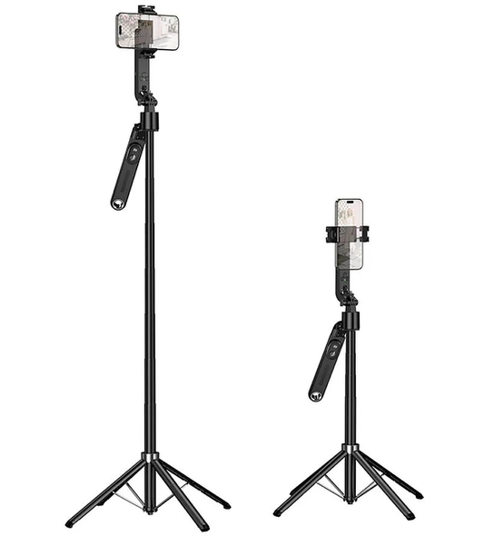 Bluetooth Selfie Stick HOCO K32 Face Tracking, 4.5inch - 7inch, Black