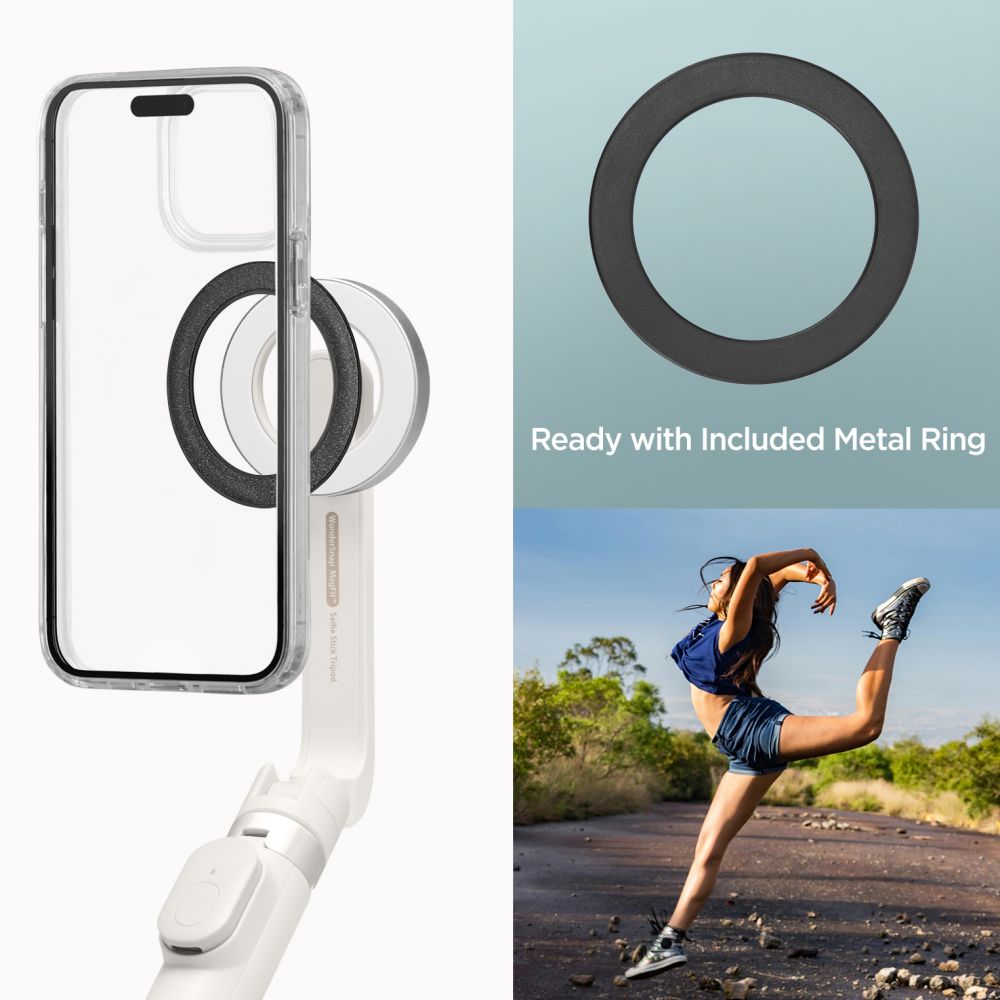 Селфи стик Bluetooth Spigen S571W, Универсален, Бежов