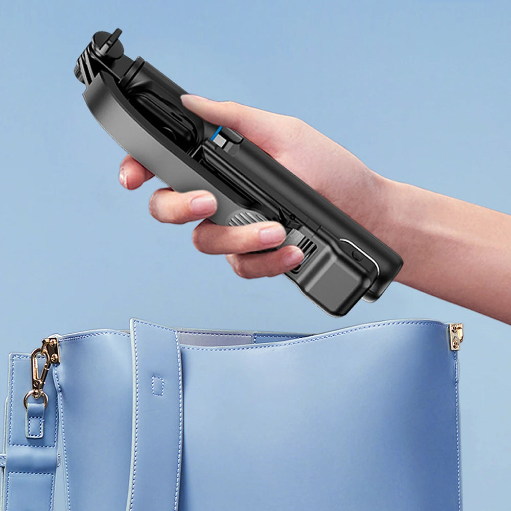 Selfie Stick Bluetooth Techsuit C01s, Универсален, Черен