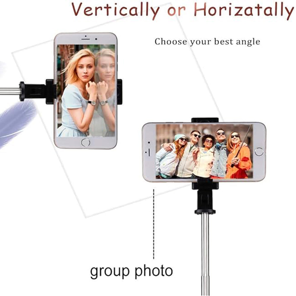 Selfie Stick Bluetooth Techsuit K07, Универсален, Черен