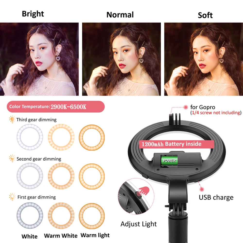 Селфи стик Bluetooth Techsuit L07, Универсален, Черен