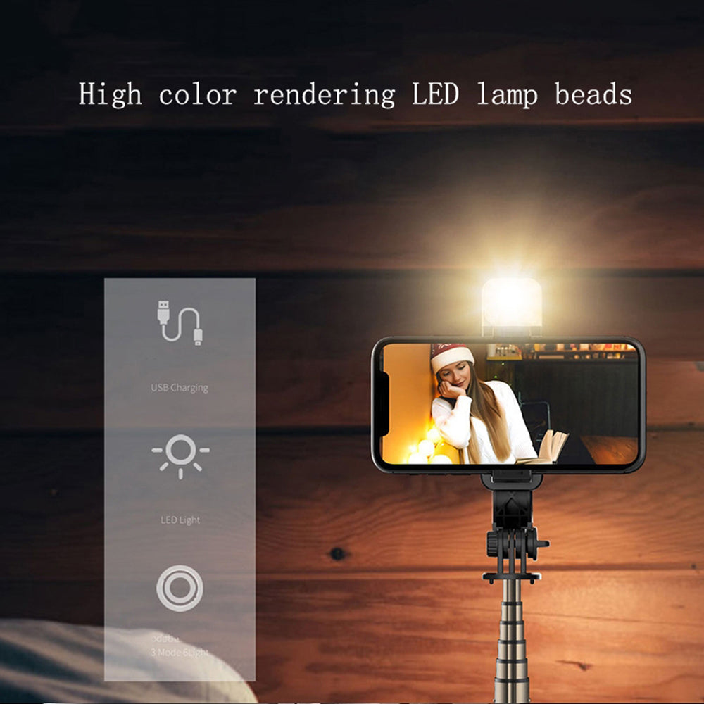 Селфи стик Bluetooth Techsuit L11s, Универсален, Черен