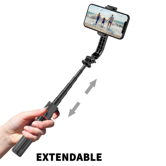 Selfie Stick Bluetooth Techsuit L12, Универсален, Черен