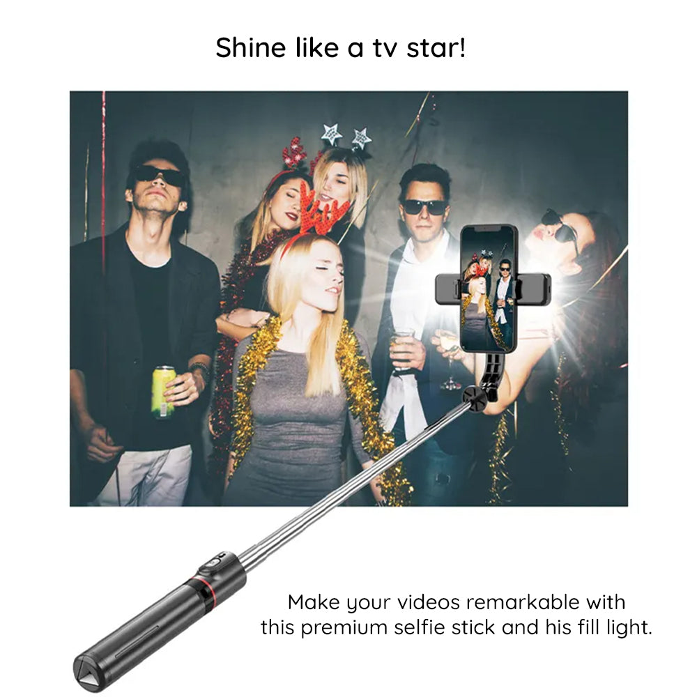 Selfie Stick Bluetooth Techsuit L13d, Универсален, Черен