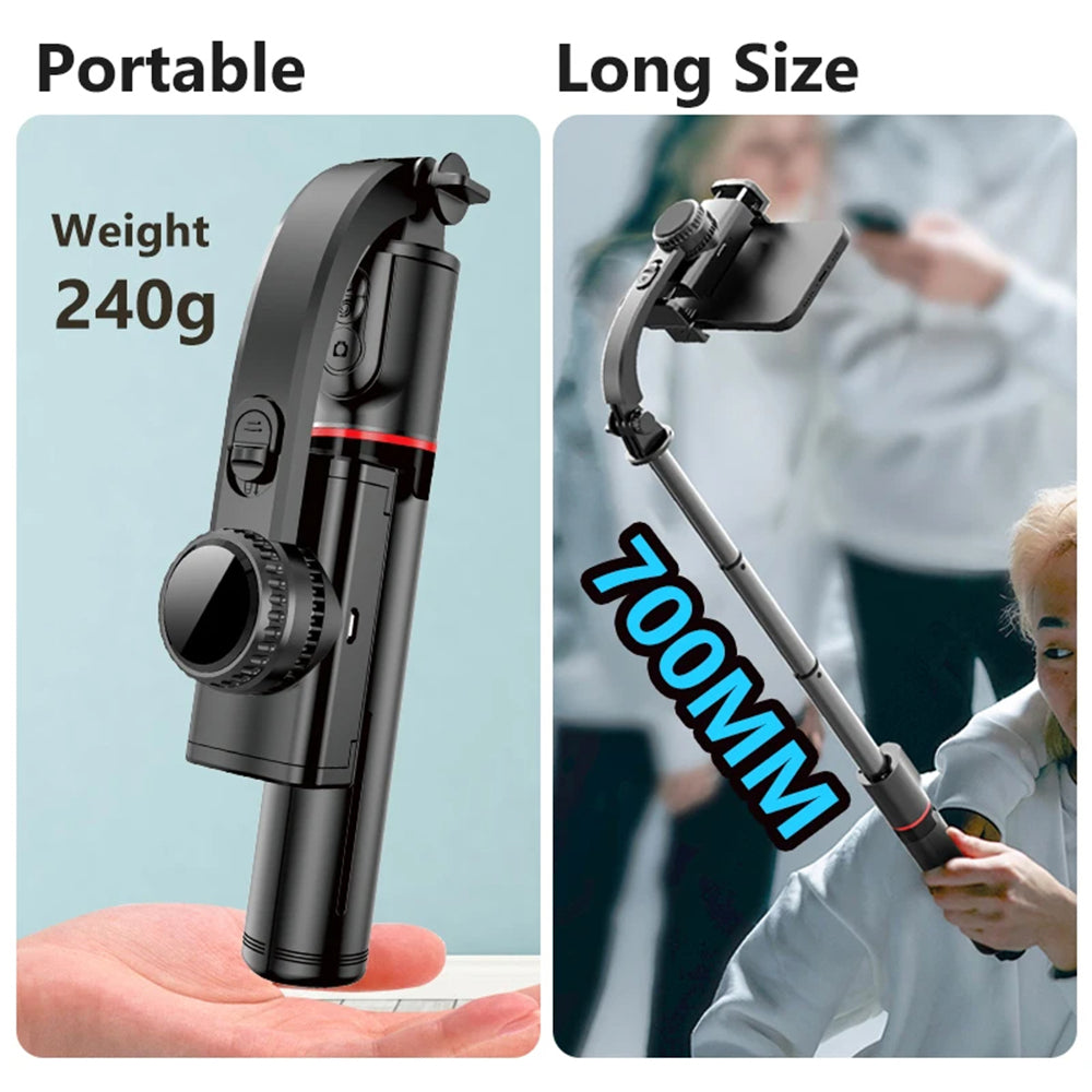 Selfie Stick Bluetooth Techsuit L19, Универсален, Черен