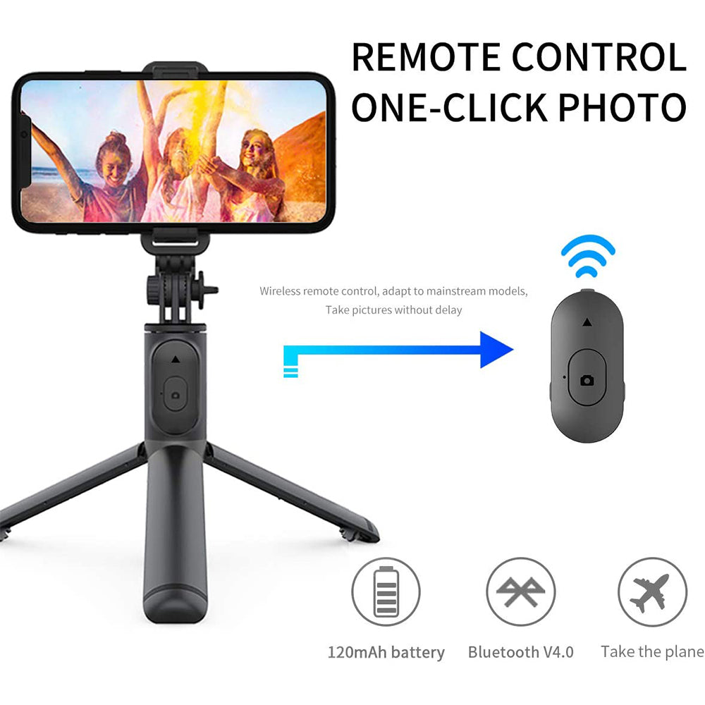 Selfie Stick Bluetooth Techsuit Q01, Универсален, Бял
