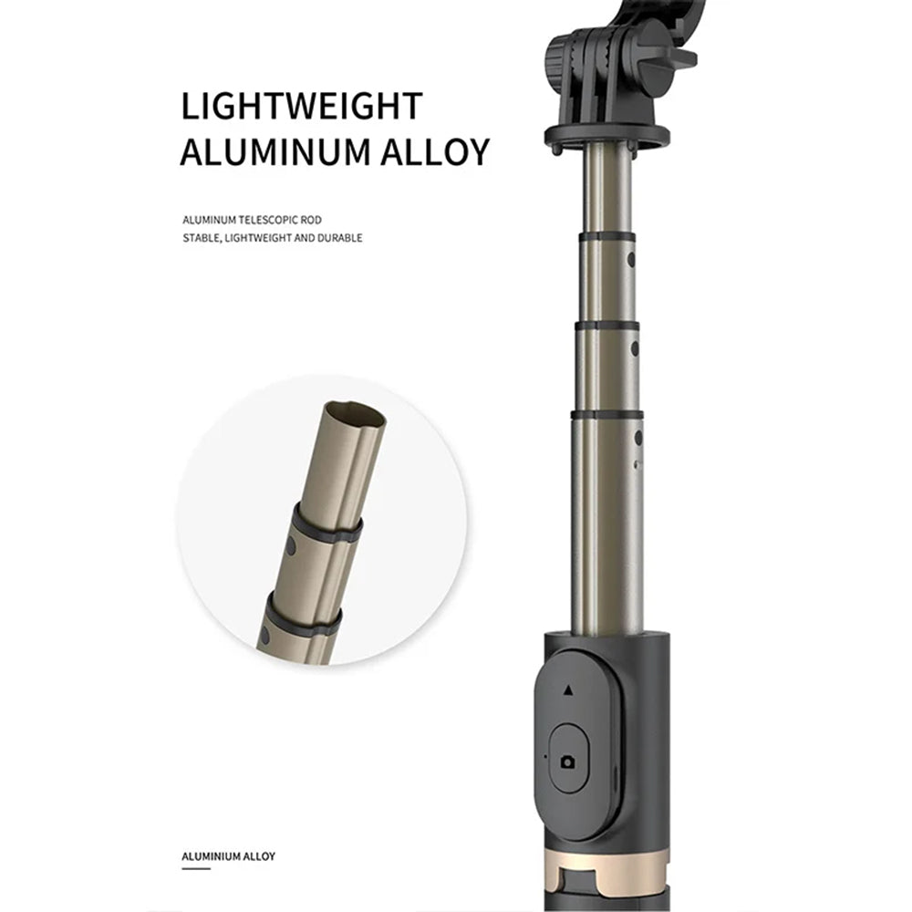 Selfie Stick Bluetooth Techsuit Q03, Универсален, Черен