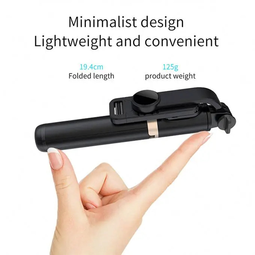 Selfie Stick Bluetooth Techsuit Q03, Универсален, Черен