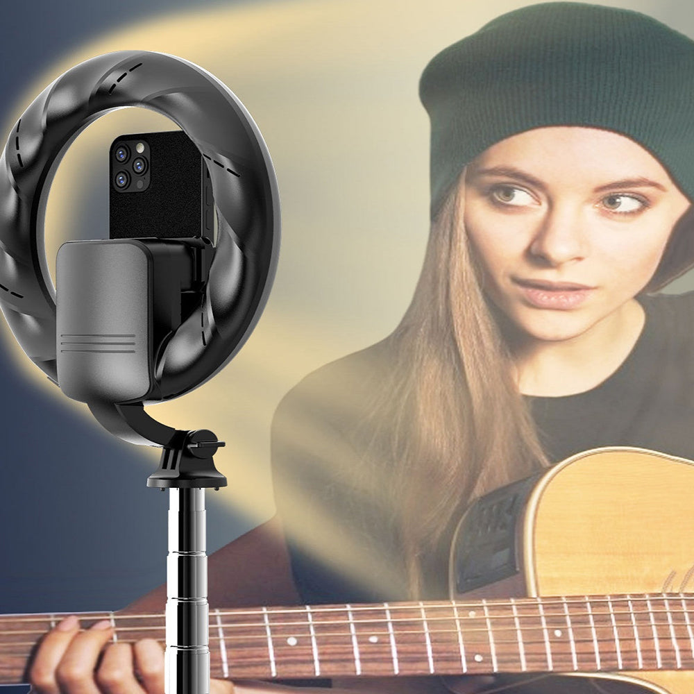Selfie Stick Bluetooth Techsuit Q05s, Универсален, Черен