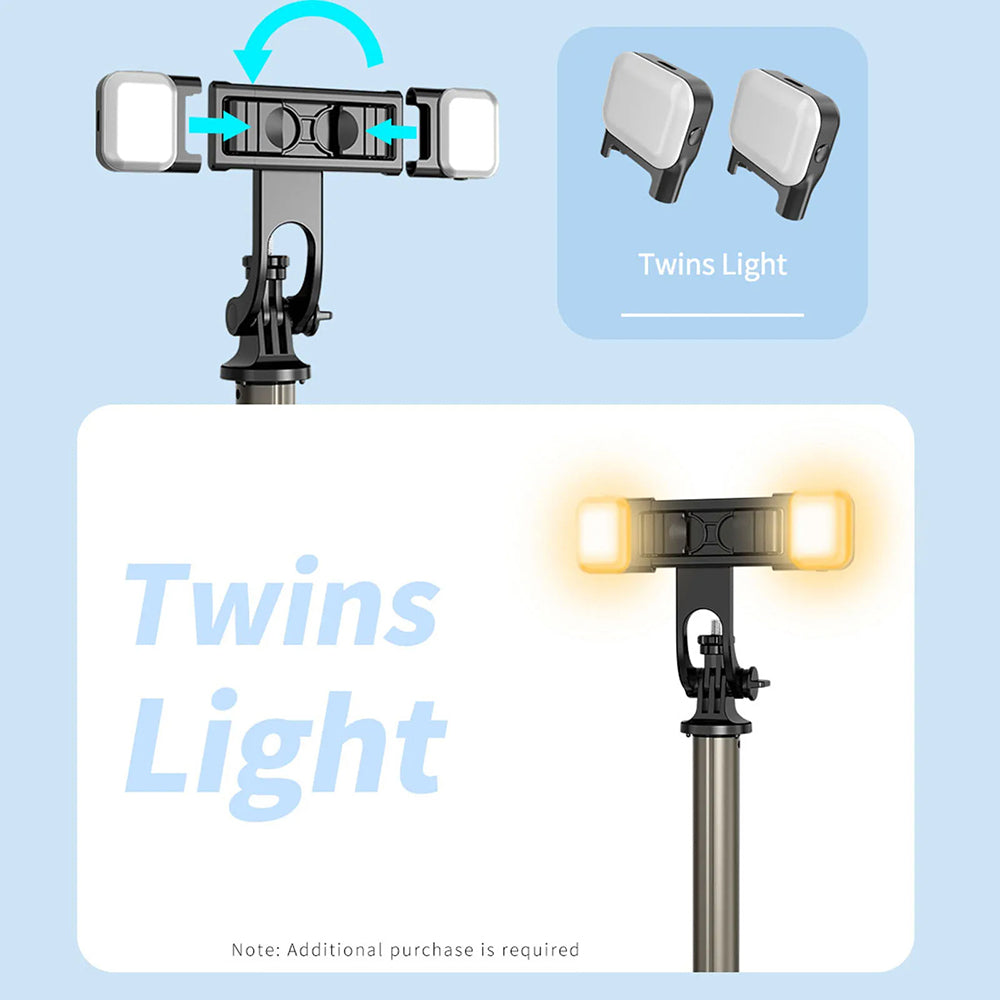 Selfie Stick Bluetooth Techsuit Q06, Универсален, Черен