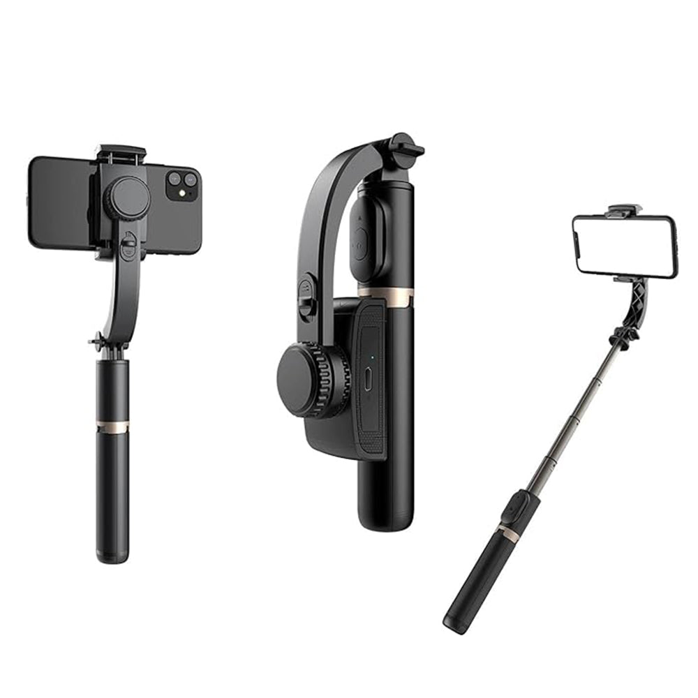 Selfie Stick Bluetooth Techsuit Q08, Универсален, Черен