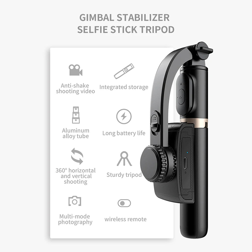 Selfie Stick Bluetooth Techsuit Q08, Универсален, Черен