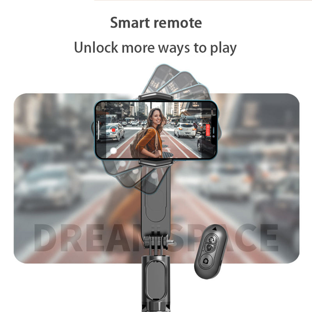 Селфи стик Bluetooth Techsuit Q09, Универсален, Черен