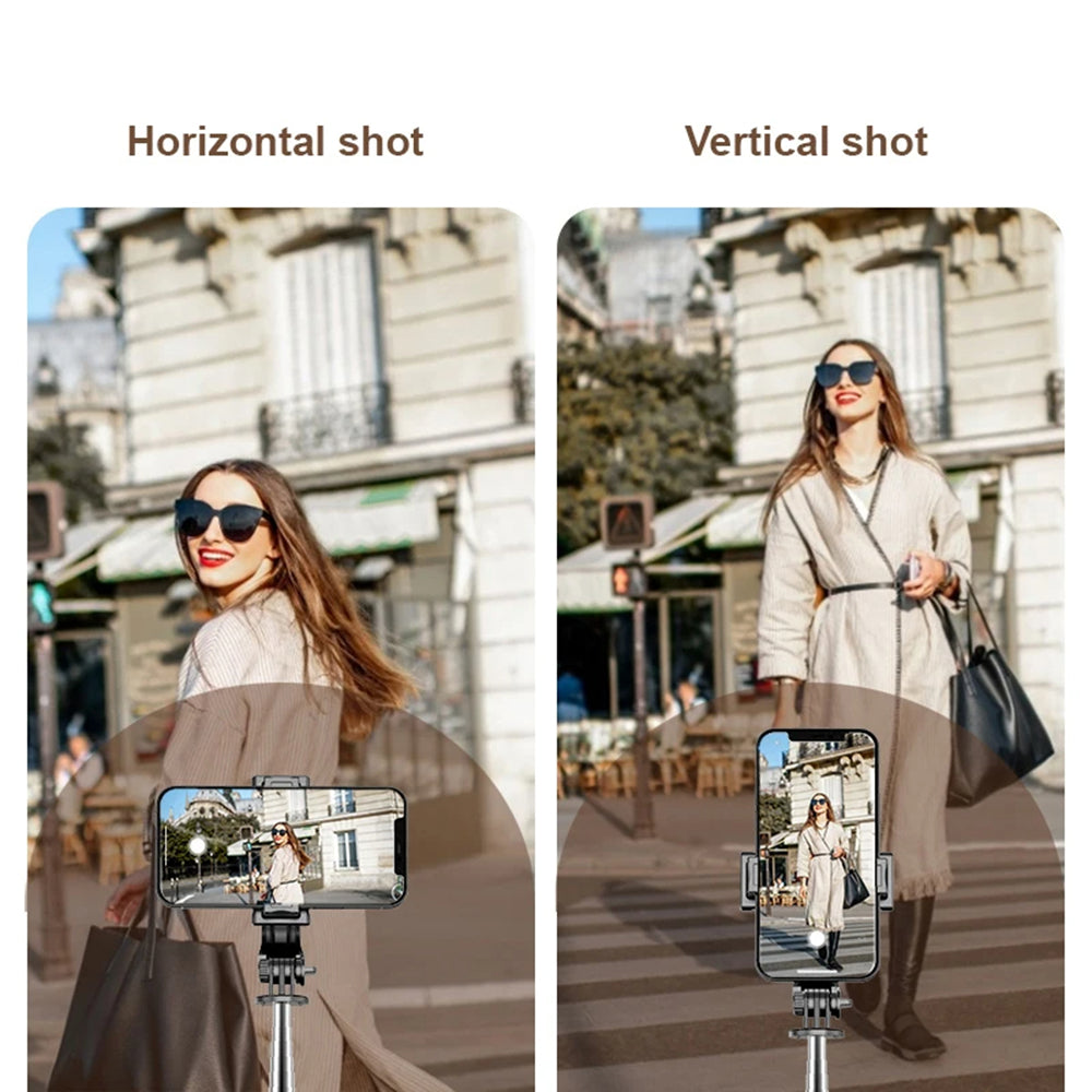 Selfie Stick Bluetooth Techsuit Q11s, Универсален, Черен