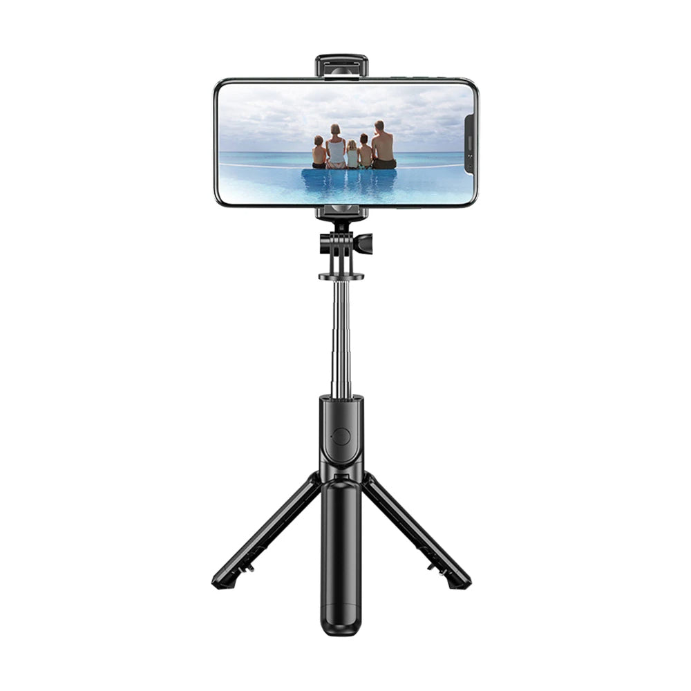 Selfie Stick Bluetooth Techsuit S03, Универсален, Черен