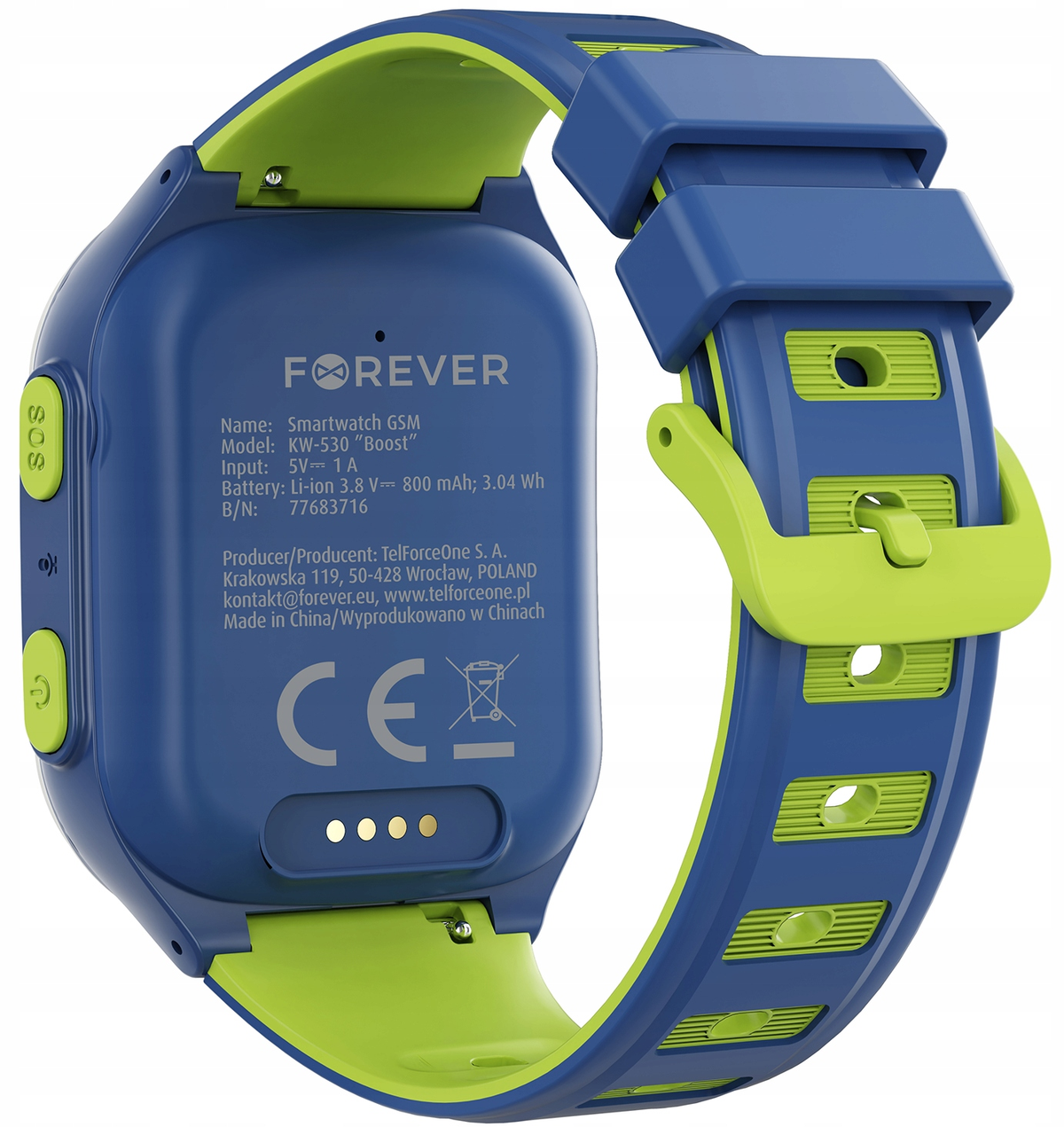Смартчасовник Forever Kids Boost KW-530 Call, Син