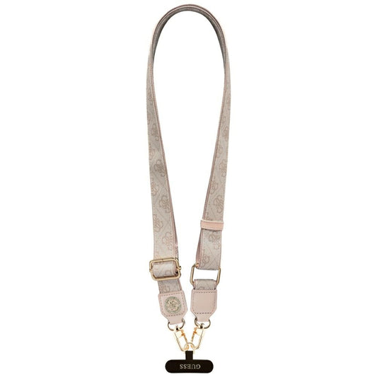 Guess 4G Strass Metal Logo Phone Lanyard, Pink