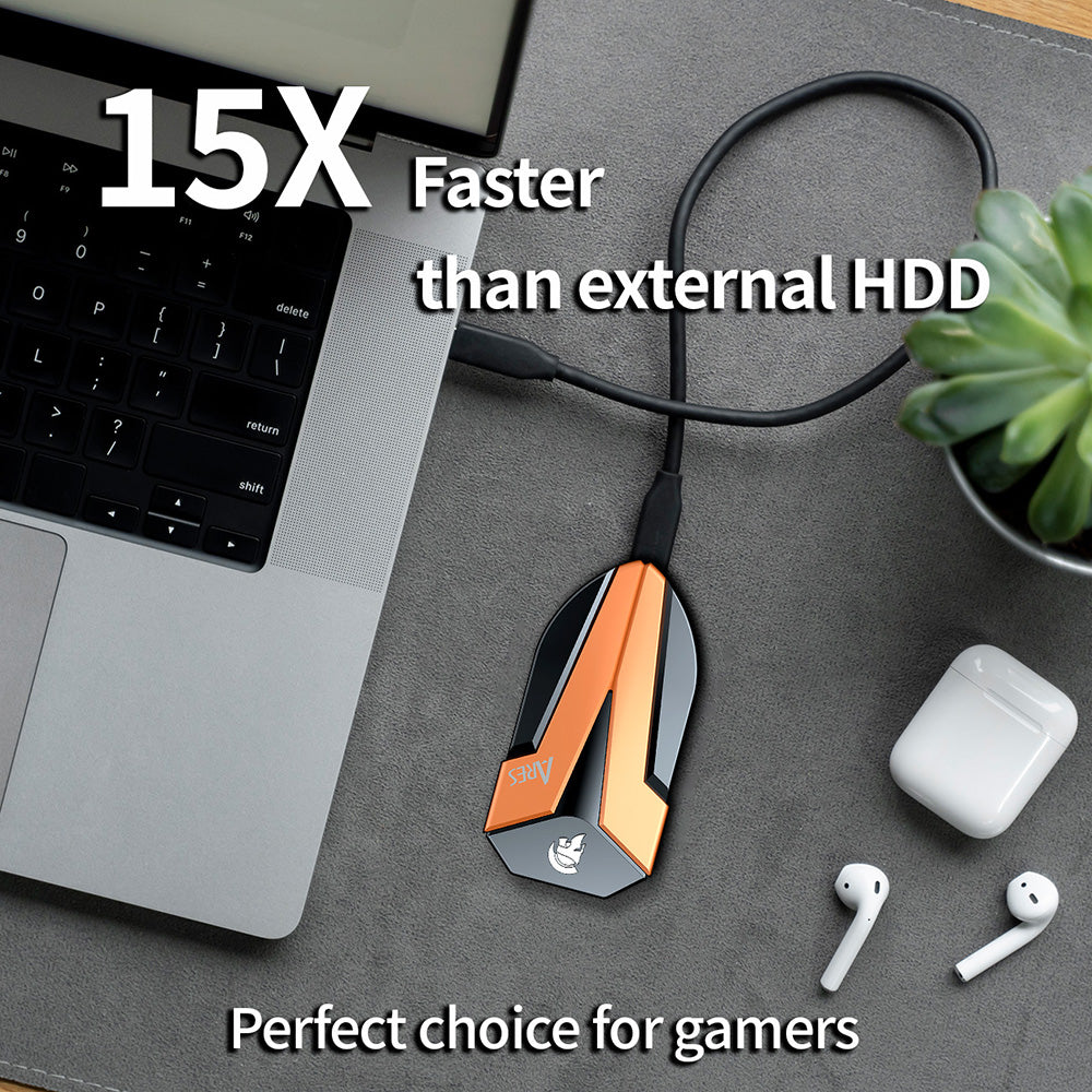 Solid State Drive (SSD Extern) Dato Ares Amber Shield, 4TB, Черен ARSASE-4TB